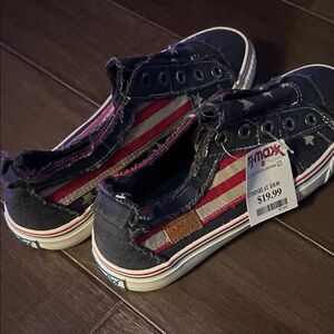 Navy and Red Striped Women's Sneakers brand new!